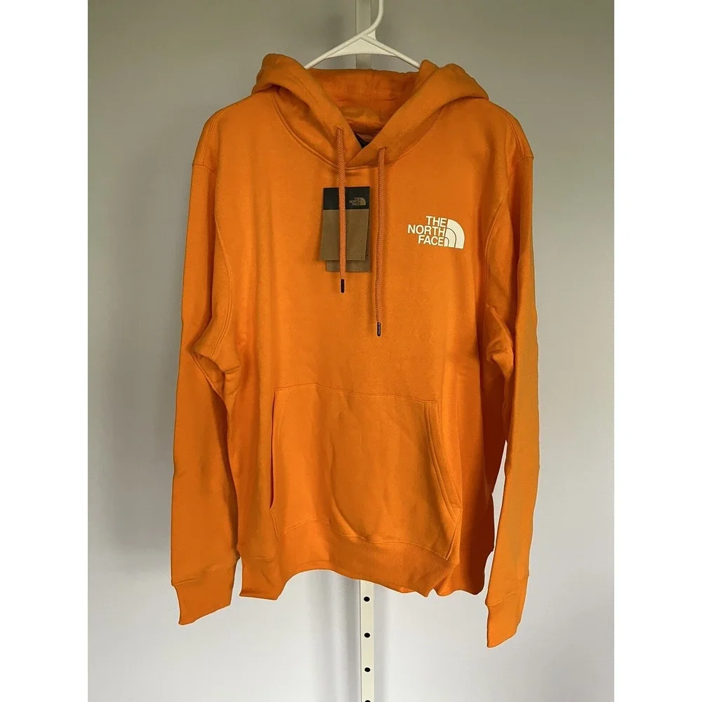 The North Face Men's Box NSE Pullover Hoodie Sweatshirt Cone Orange Size Large L